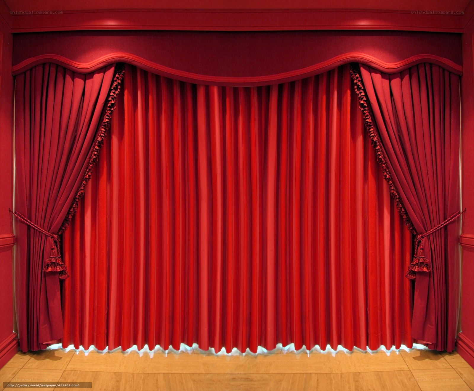red theater curtains