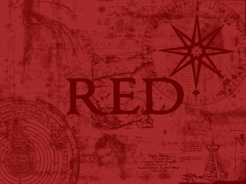 Red-themed historical illustration