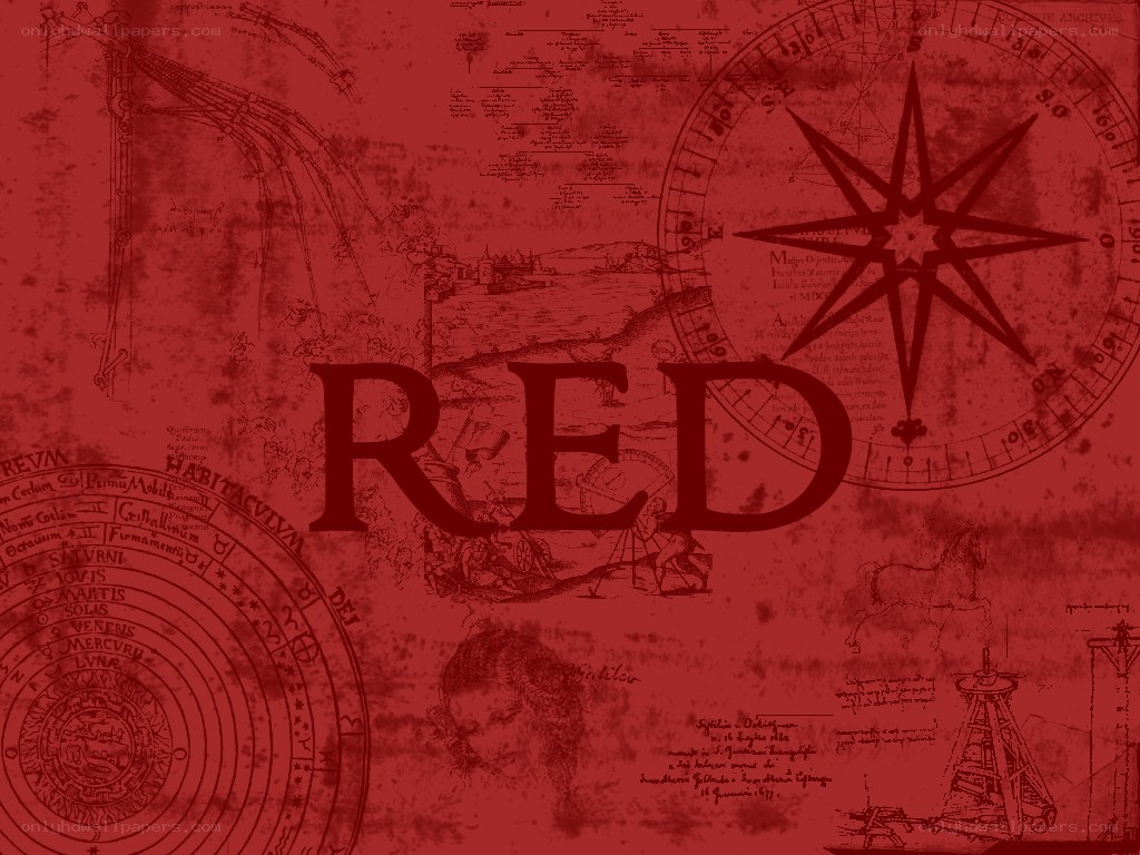 Red-themed historical illustration