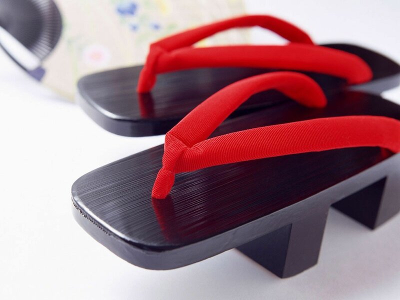 Red thong sandals