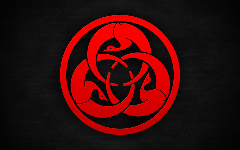 red three birds crest