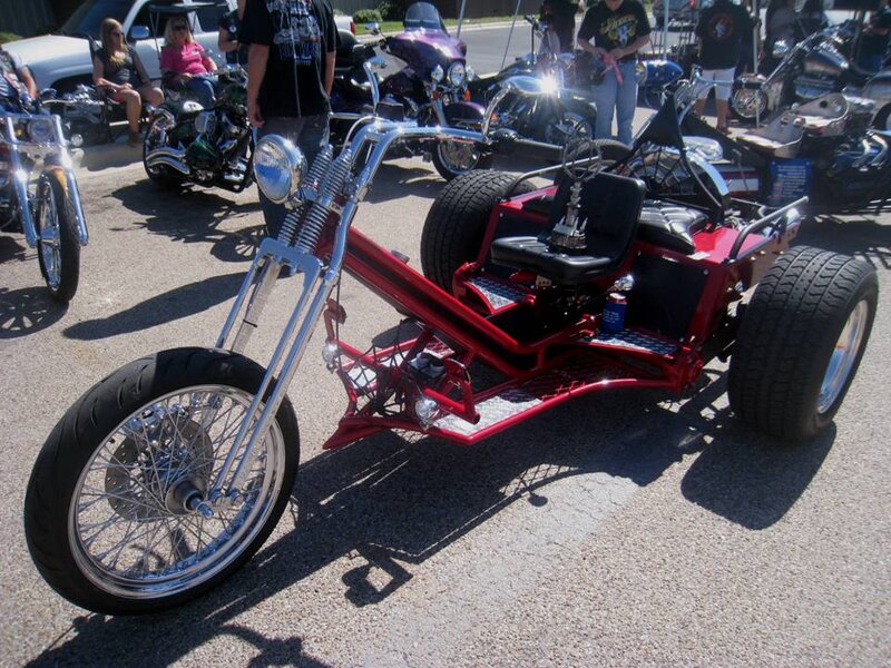 Red Three-wheeled Motorcycle — Outdoor