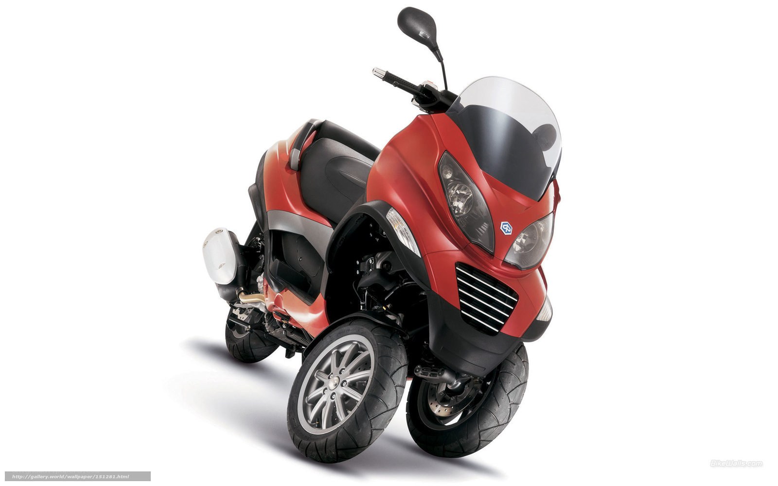 red three-wheeled scooter
