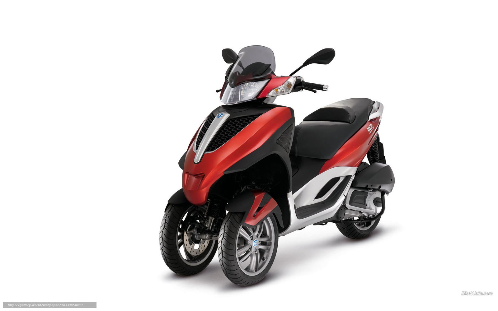 red three-wheeled scooter