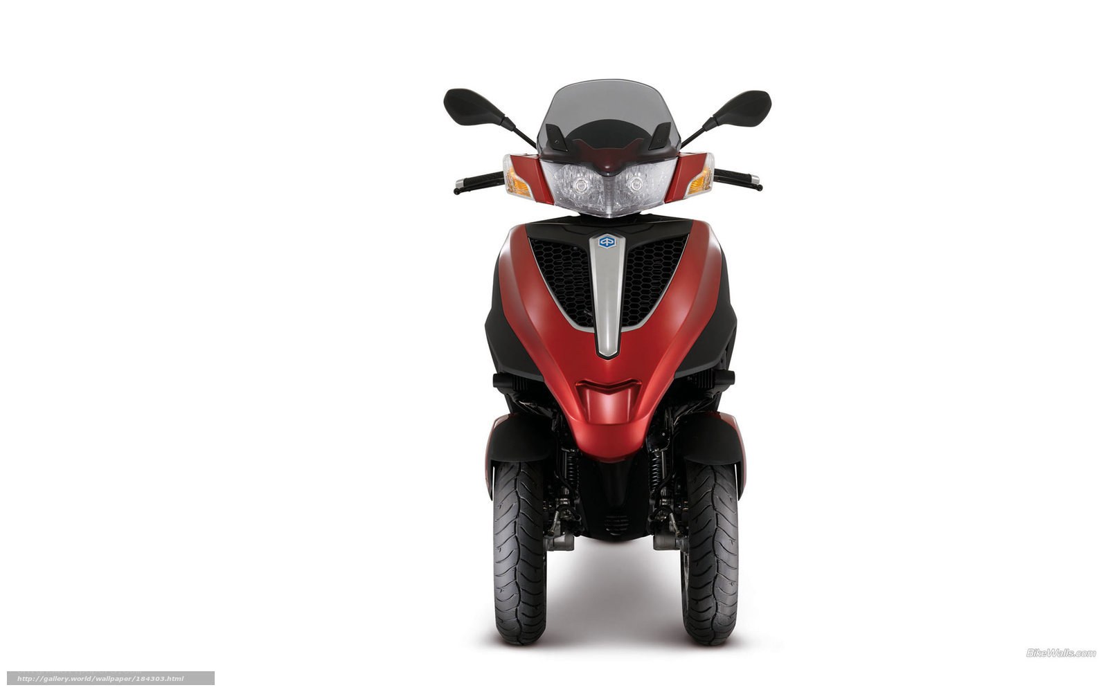 red three-wheeled scooter