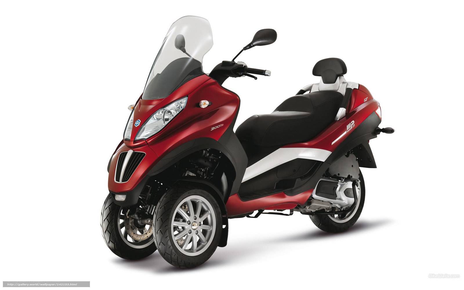 red three-wheeled scooter