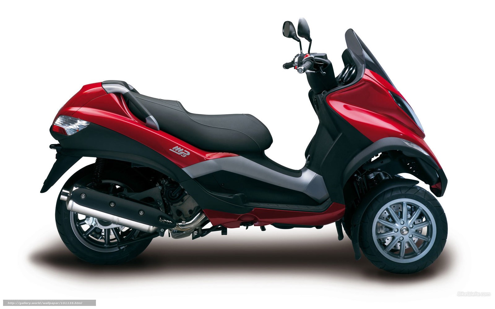 red three-wheeled scooter