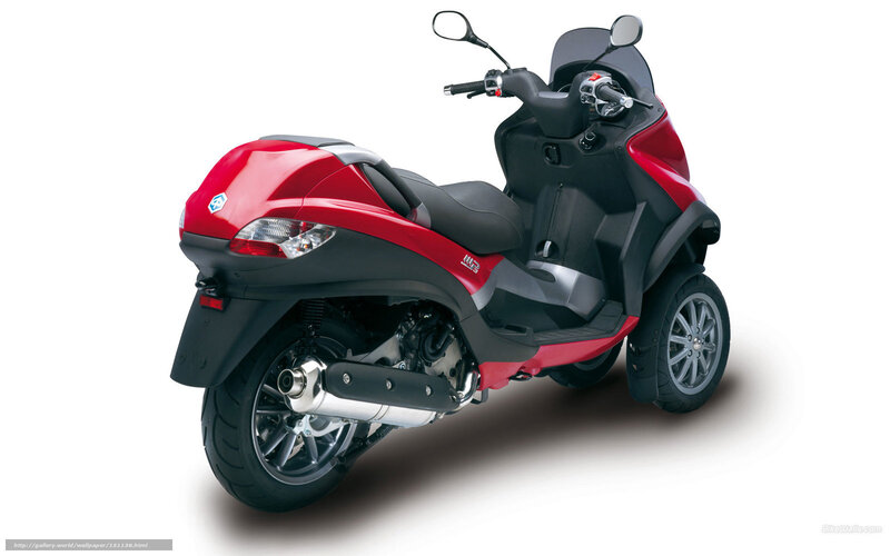 red three-wheeled scooter