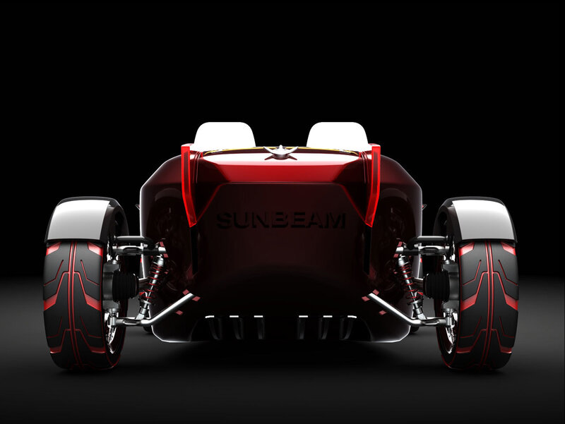 Red Three-wheeled Vehicle — Black
