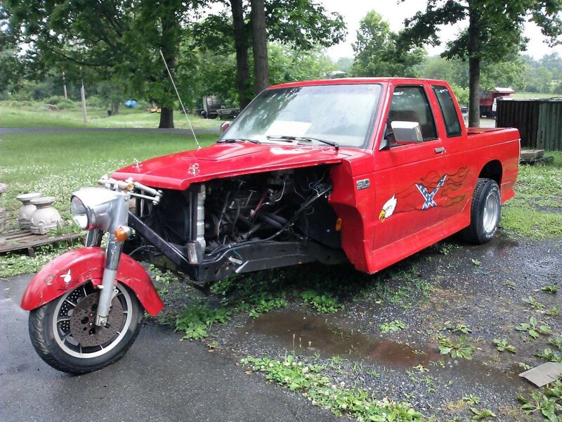 Red Three-wheeled Vehicle — Overcast