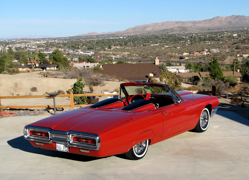 Red Thunderbird convertible