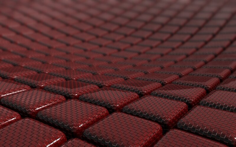 Red Tiled Surface — Abstract