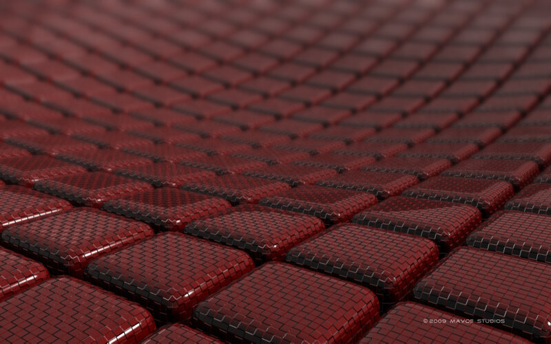 Red tiled surface pattern