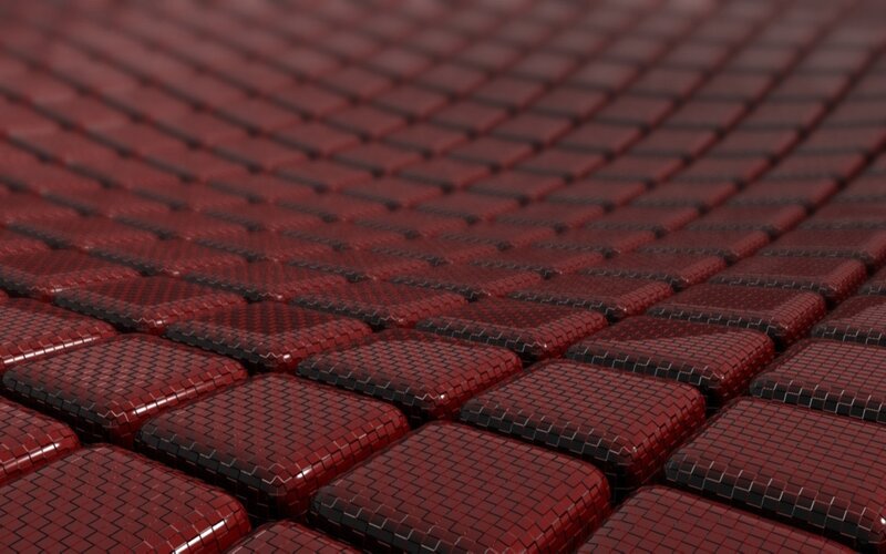 red tiled surface pattern