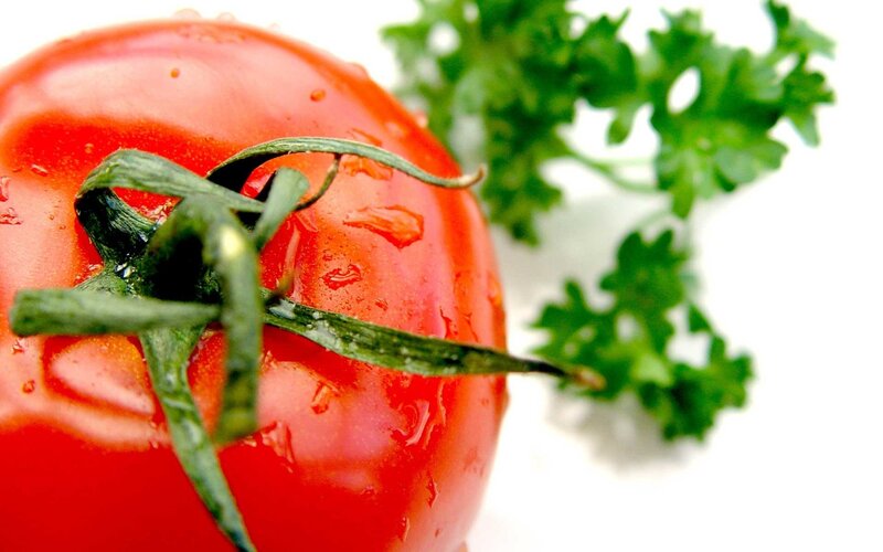 Red Tomato with Parsley