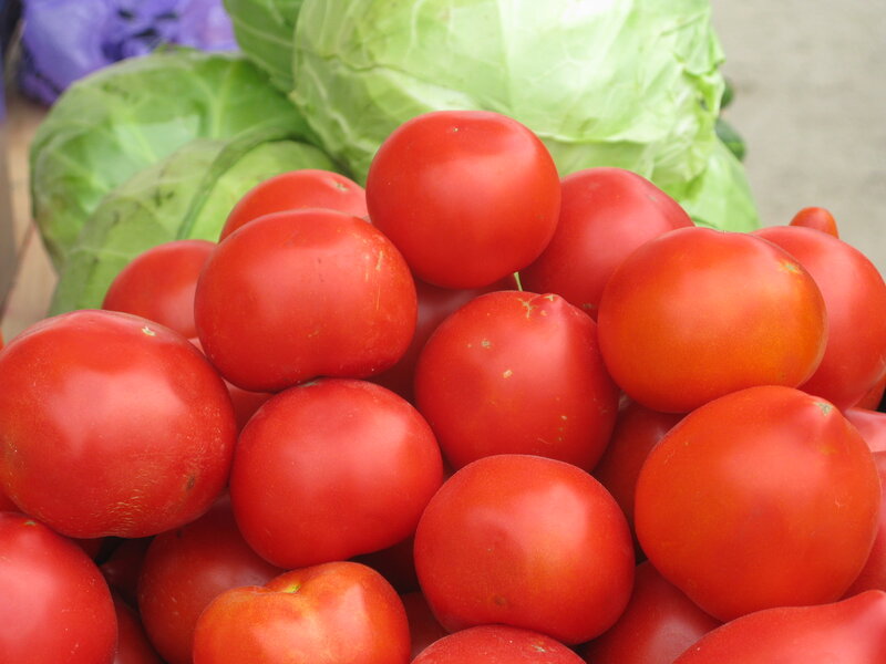 Red Tomatoes and Cabbage