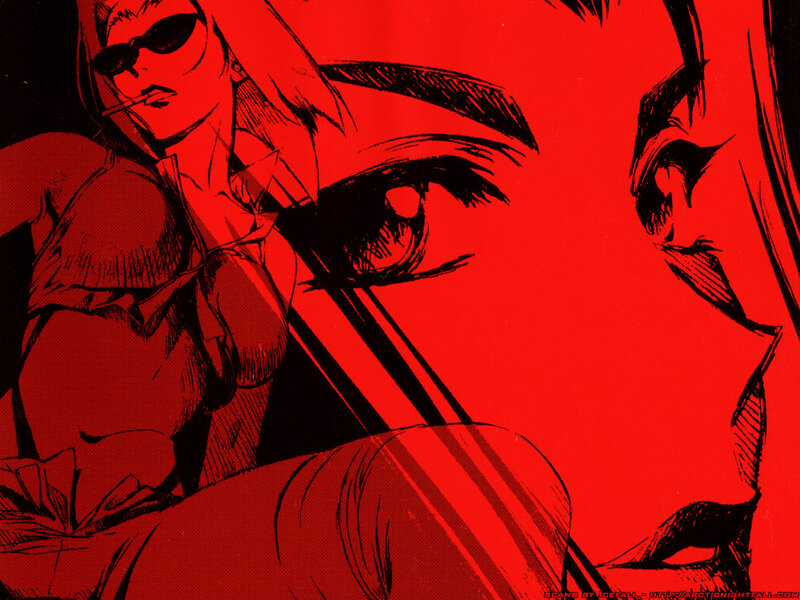 red-toned anime character close-up