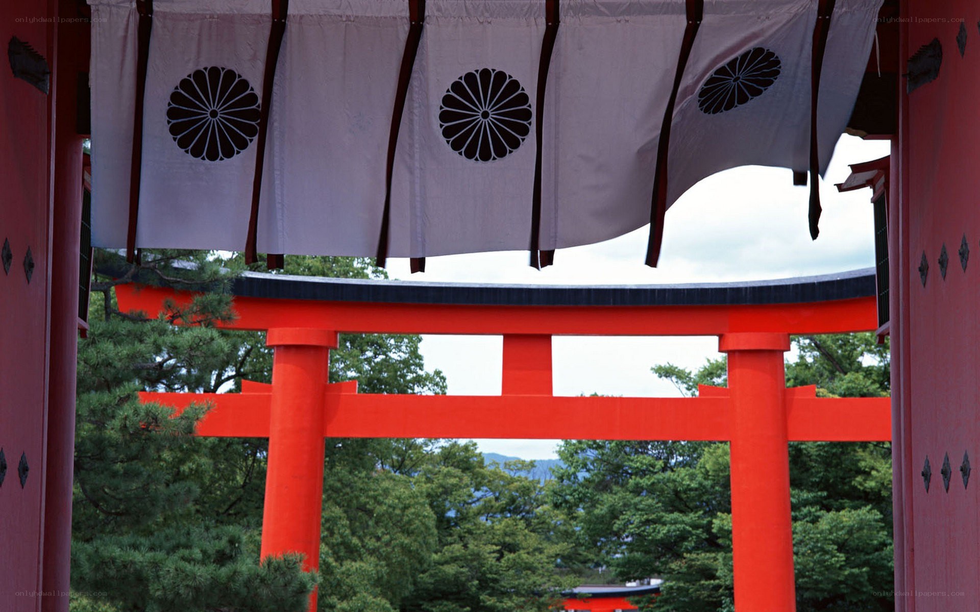 Red torii gate at a shrine