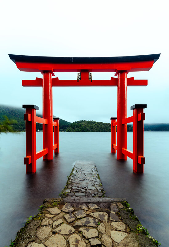 Red Torii Gate — Serene, Photograph