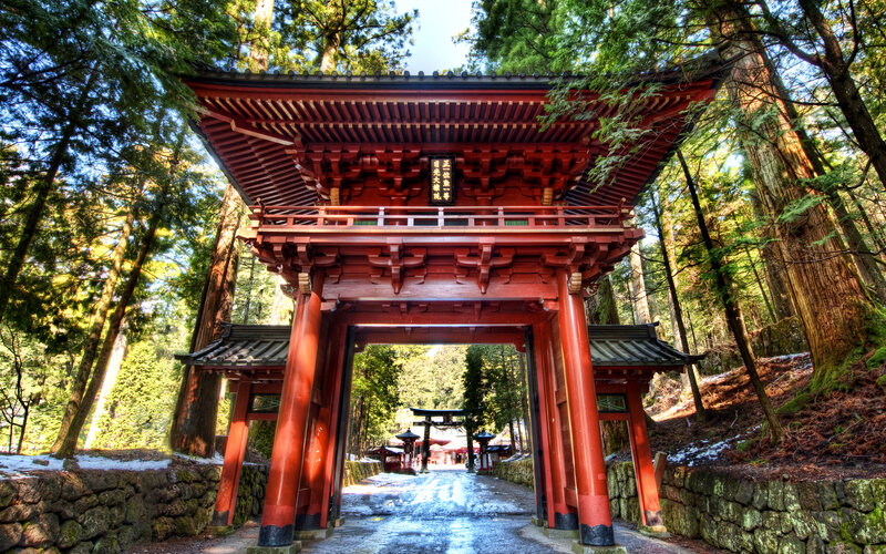 Red Torii Gate — Serene