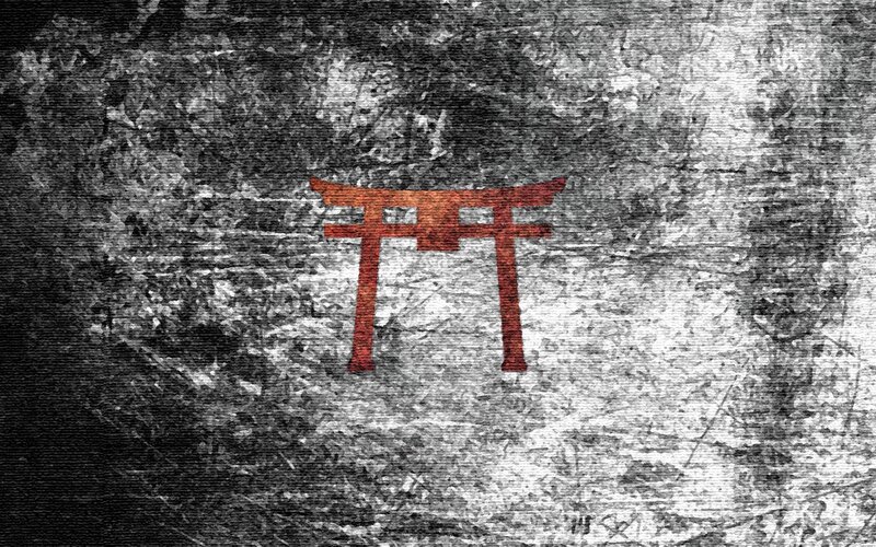 Red Torii Gate — Somber