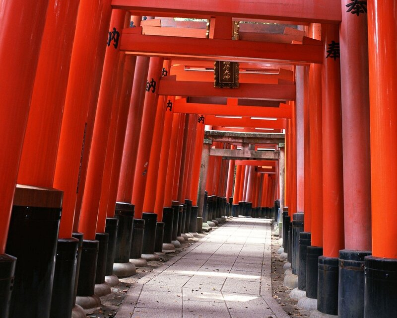 Red torii gates at Fushimi Inari