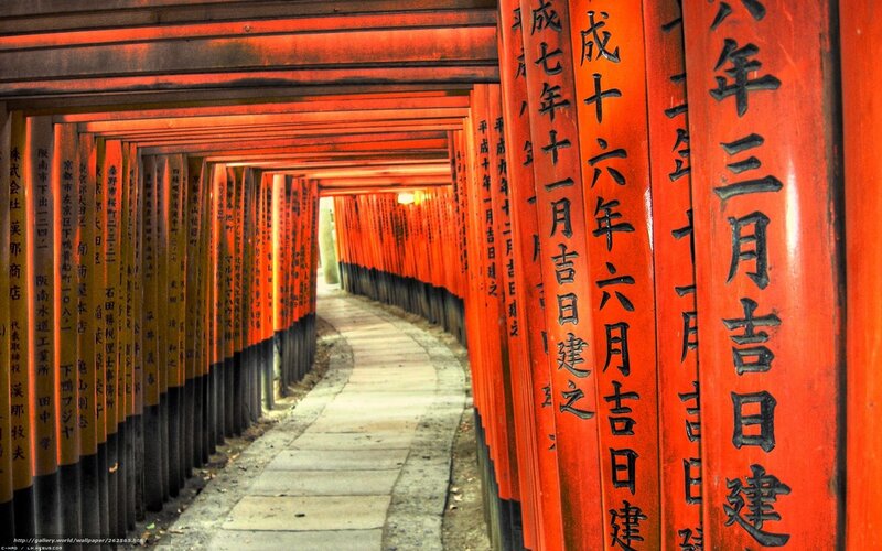 Red Torii Gates Tunnel — Serene