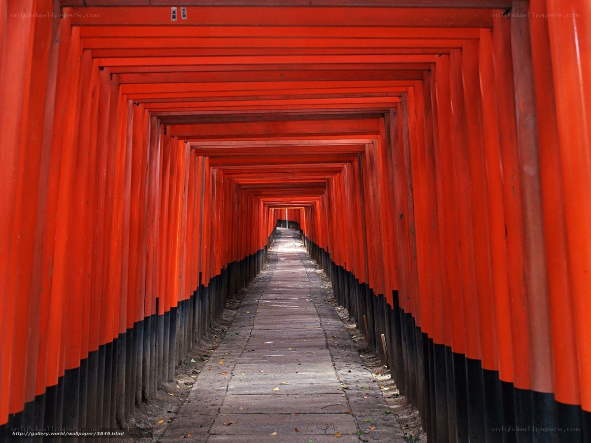 Red Torii Gates Tunnel