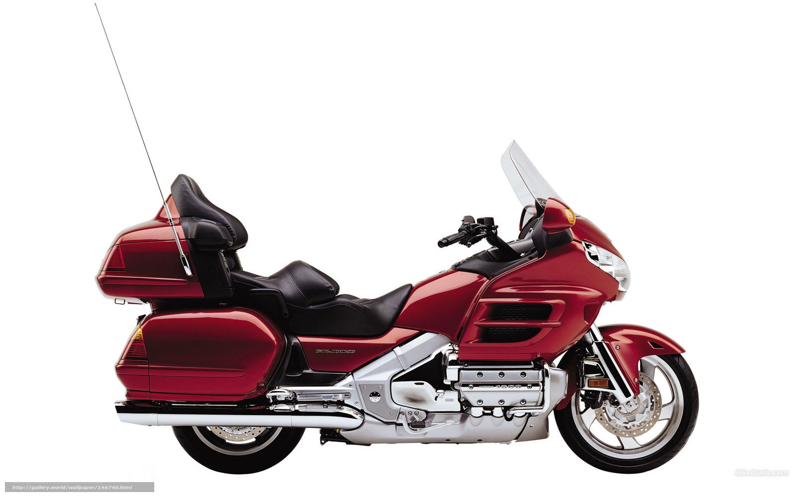 red touring motorcycle