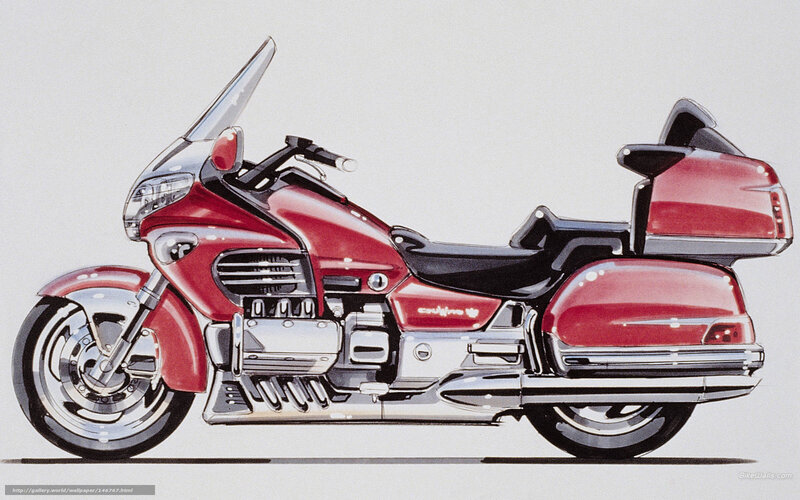 Red touring motorcycle design