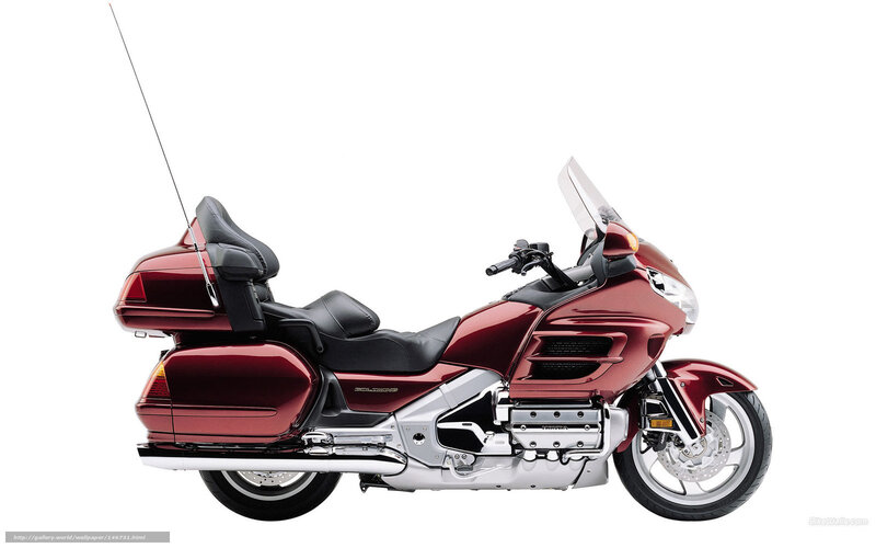 Red Touring Motorcycle — Maroon, Neutral