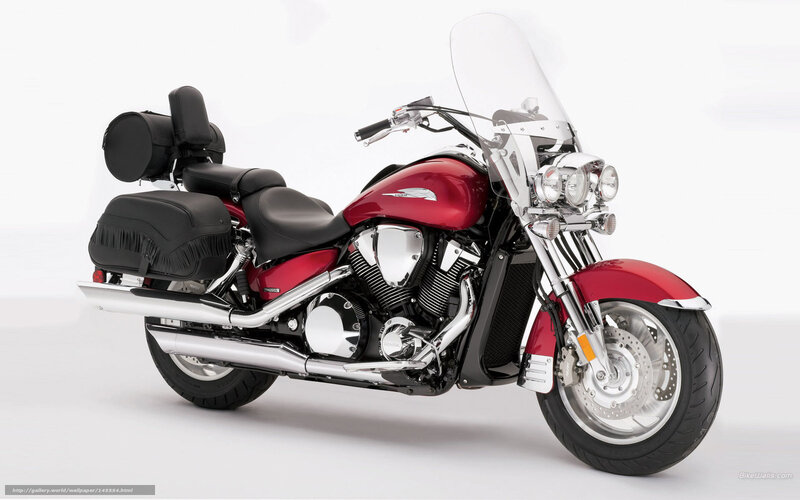 Red Touring Motorcycle — Neutral, Photograph, Saddlebags