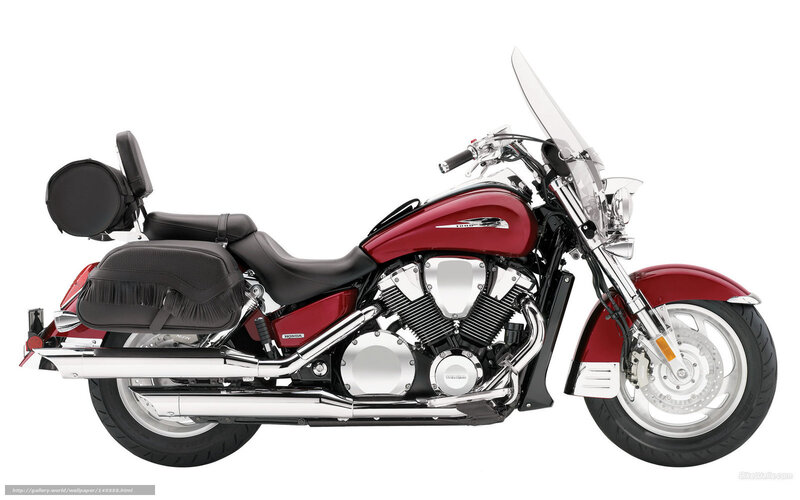 Red Touring Motorcycle — Neutral, Photograph, Saddlebags, Windshield, Chrome Exhaust