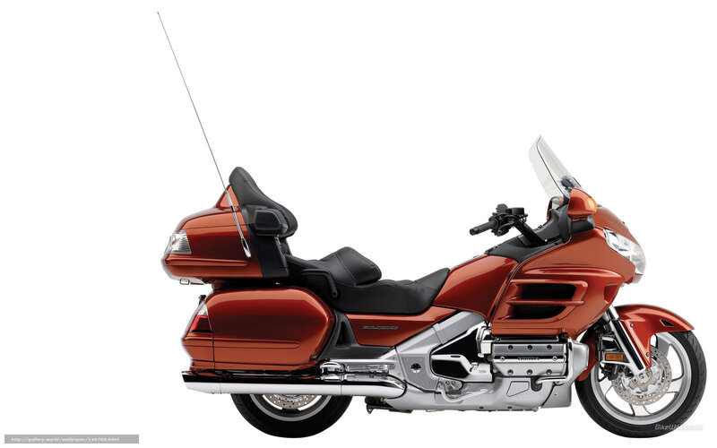 Red Touring Motorcycle — Neutral, Photograph, Saddlebags, Windshield