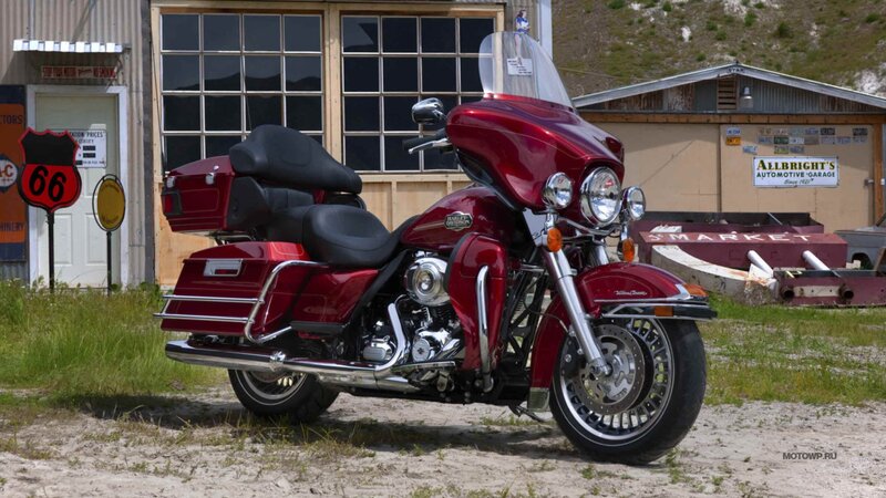 Red Touring Motorcycle — Outdoor, Afternoon