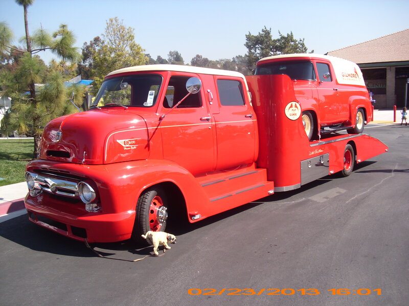 Red Tow Truck with Pug
