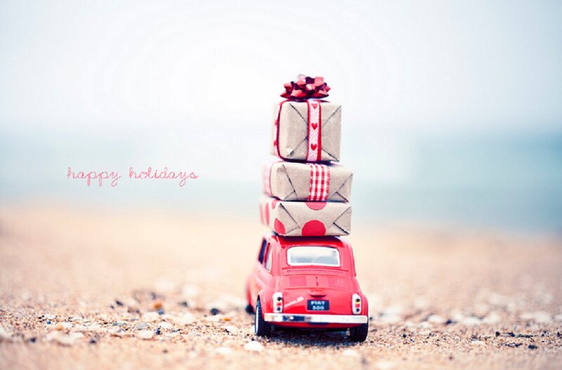 Red Toy Car with Gifts