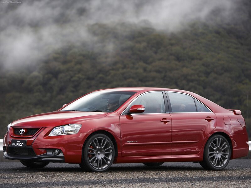 red toyota aurion sedan