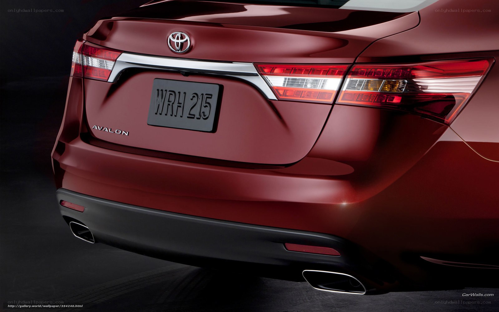 Red Toyota Avalon rear view