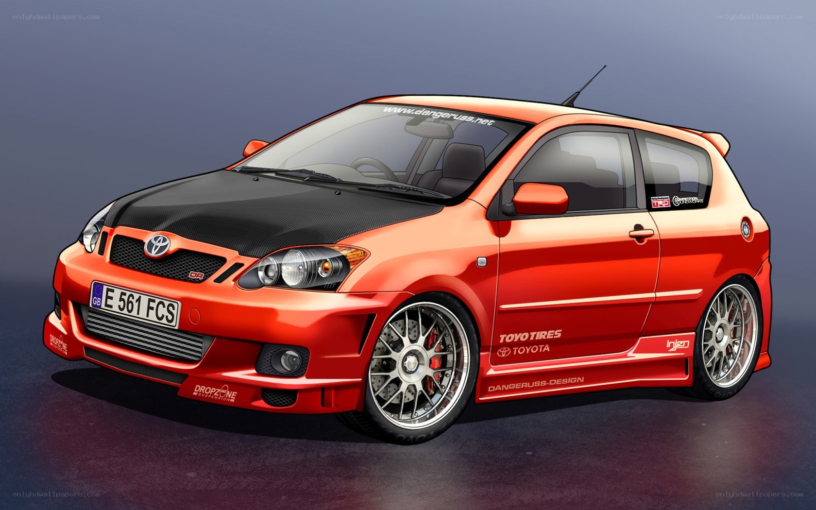 red toyota corolla hatchback