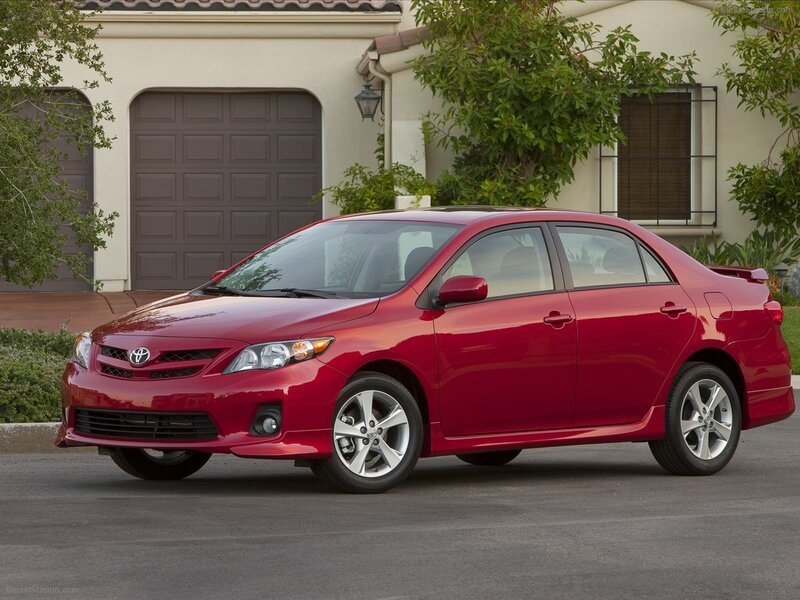 Red Toyota Corolla sedan