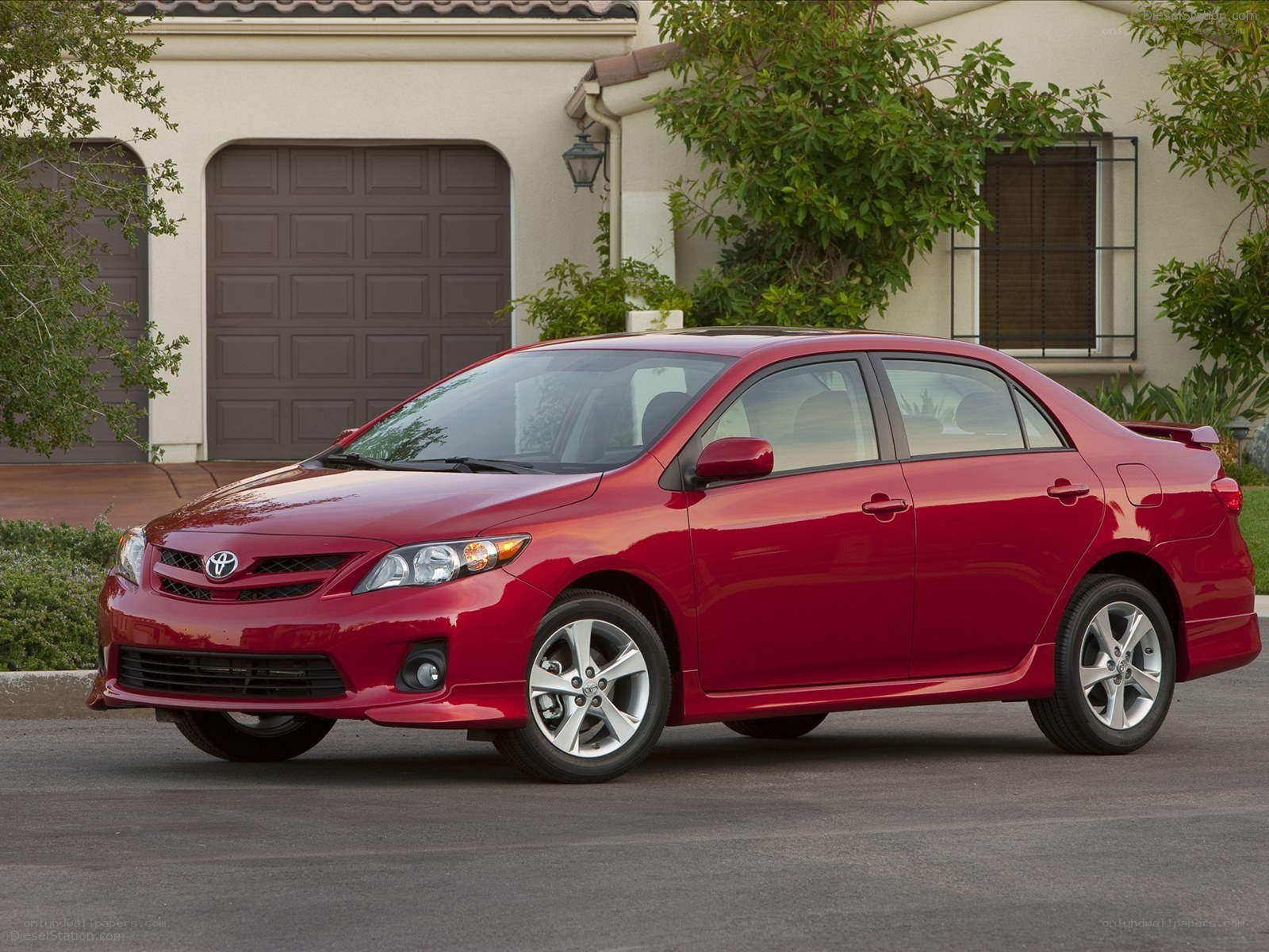 Red Toyota Corolla sedan