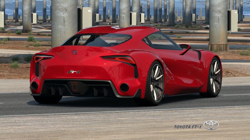 Red Toyota Ft-1 Car