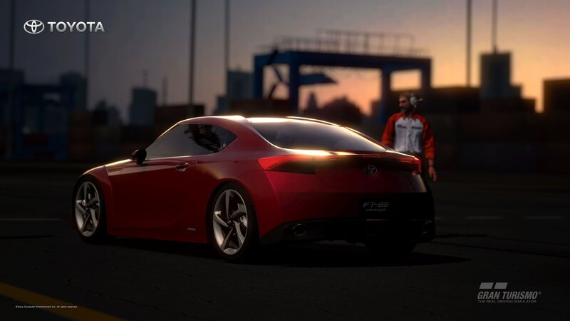 Red Toyota Ft-86 Concept — Dramatic, Sunset