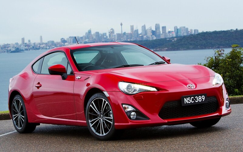 Red Toyota GT86 sports car
