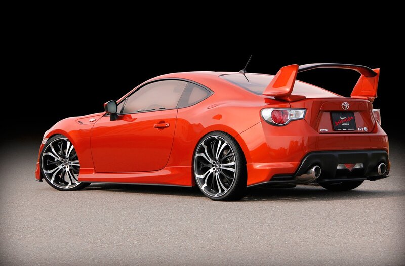 Red Toyota GT86 sports car