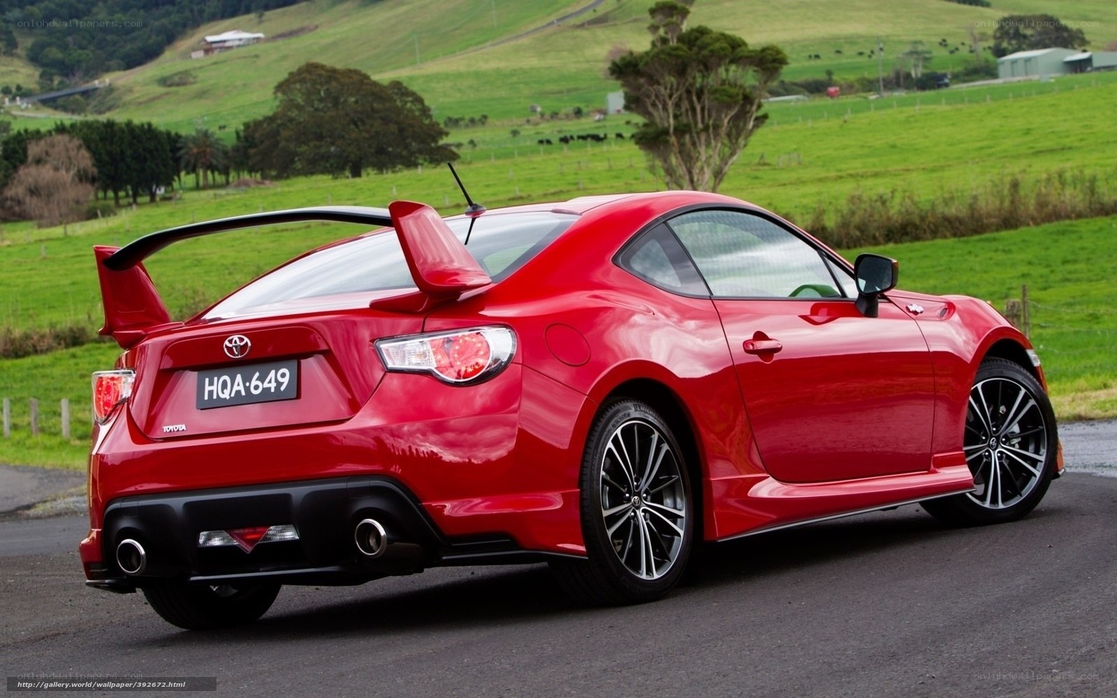 Red Toyota GT86 sports car