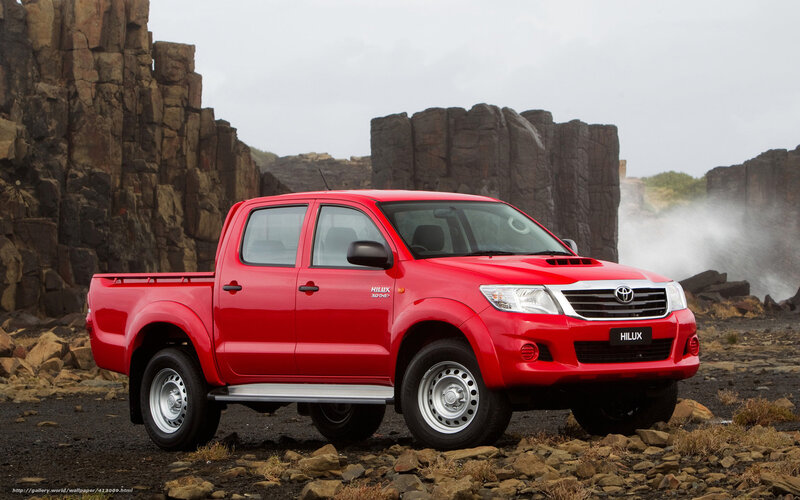 Red Toyota Hilux Pickup