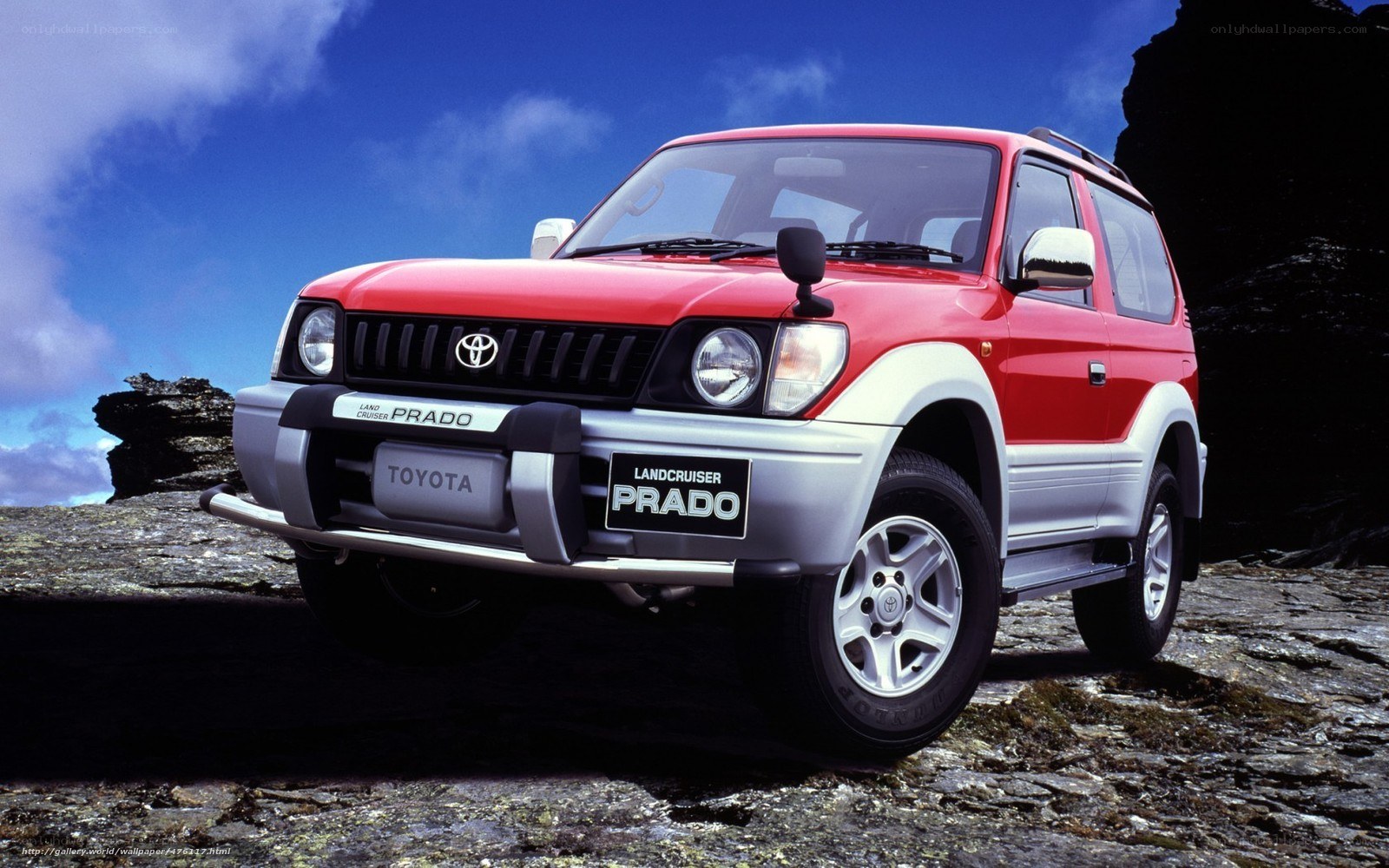 Red Toyota Land Cruiser Prado