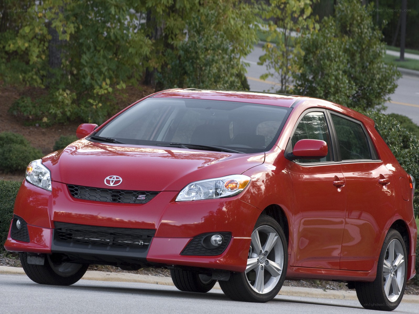 Red Toyota Matrix car